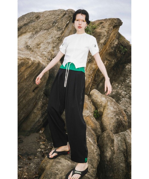 TUCK SLEEVE SHORT T（Tシャツ/カットソー）｜OMMO（オーエム