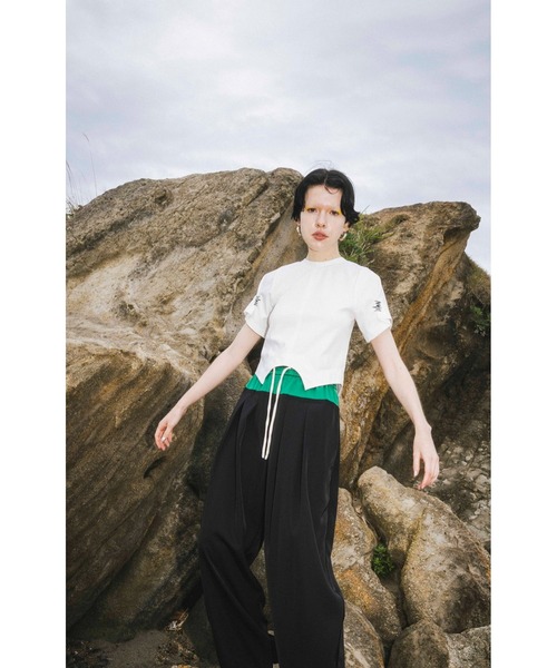 TUCK SLEEVE SHORT T（Tシャツ/カットソー）｜OMMO（オーエム