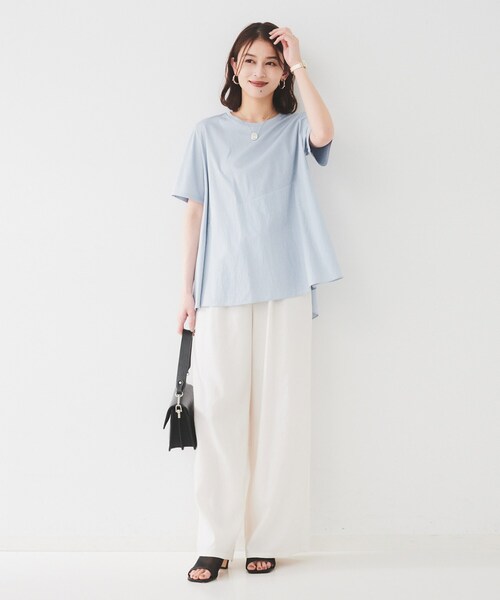 セール】【UVカット/接触冷感/Tシャツ】異素材ドッキング