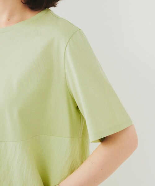 セール】【UVカット/接触冷感/Tシャツ】異素材ドッキング