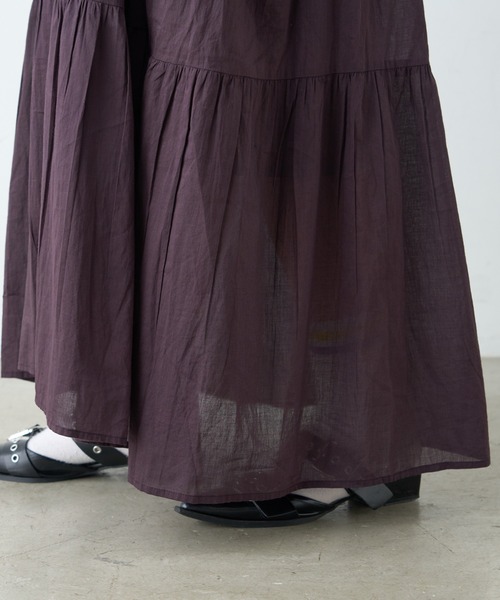 CIAOPANIC TYPY（チャオパニックティピー）の「【India】シリコンウォッシュ2WAYティアードキャミワンピ（ワンピース・レディース・レッド/ブラウン/ブラック/アイボリー・ONE SIZE）」の10枚目の写真