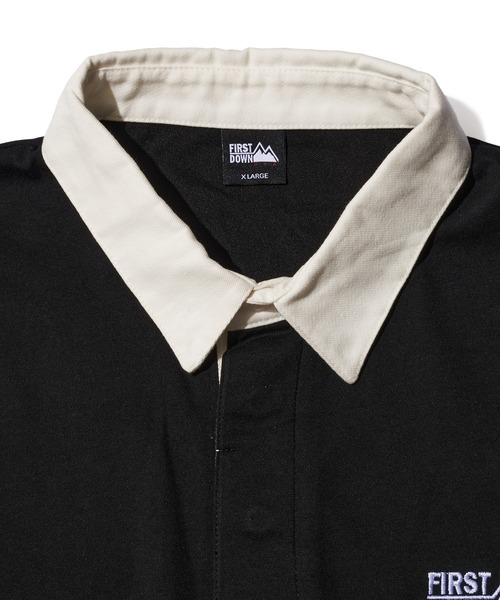 FIRST DOWN(ファーストダウン)の「CVCジャージー ショートスリーブ ラガーシャツ(ポロシャツ・メンズ・ホワイト/サックスブルー/ブラック・L/XL/M)」の19枚目の写真
