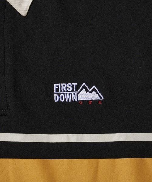 FIRST DOWN(ファーストダウン)の「CVCジャージー ショートスリーブ ラガーシャツ(ポロシャツ・メンズ・ホワイト/サックスブルー/ブラック・L/XL/M)」の21枚目の写真