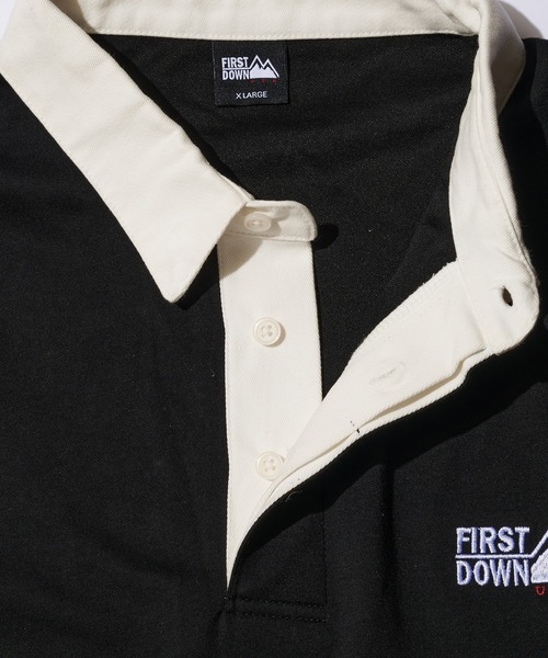 FIRST DOWN(ファーストダウン)の「CVCジャージー ショートスリーブ ラガーシャツ(ポロシャツ・メンズ・ホワイト/サックスブルー/ブラック・L/XL/M)」の20枚目の写真