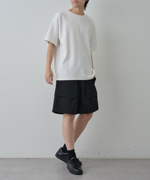COLONY 2139(コロニートゥーワンスリーナイン)の「ケーブルジャガードTEE(Tシャツ/カットソー・メンズ・ブラック/ホワイト/ブラウン・MEDIUM/LARGE)」の8枚目の写真