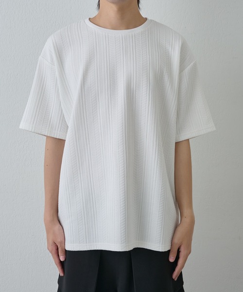COLONY 2139(コロニートゥーワンスリーナイン)の「ケーブルジャガードTEE(Tシャツ/カットソー・メンズ・ブラック/ホワイト/ブラウン・MEDIUM/LARGE)」の16枚目の写真