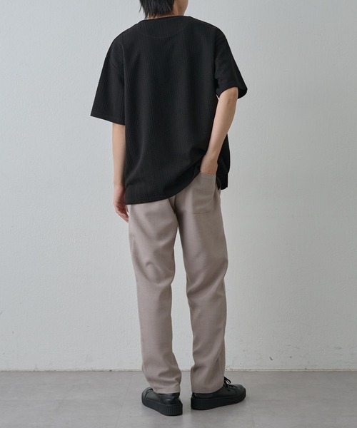 COLONY 2139(コロニートゥーワンスリーナイン)の「ケーブルジャガードTEE(Tシャツ/カットソー・メンズ・ブラック/ホワイト/ブラウン・MEDIUM/LARGE)」の6枚目の写真