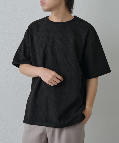 COLONY 2139(コロニートゥーワンスリーナイン)の「ケーブルジャガードTEE(Tシャツ/カットソー・メンズ・ブラック/ホワイト/ブラウン・MEDIUM/LARGE)」の22枚目の写真