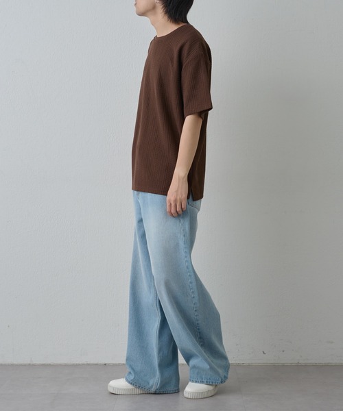 COLONY 2139(コロニートゥーワンスリーナイン)の「ケーブルジャガードTEE(Tシャツ/カットソー・メンズ・ブラック/ホワイト/ブラウン・MEDIUM/LARGE)」の13枚目の写真