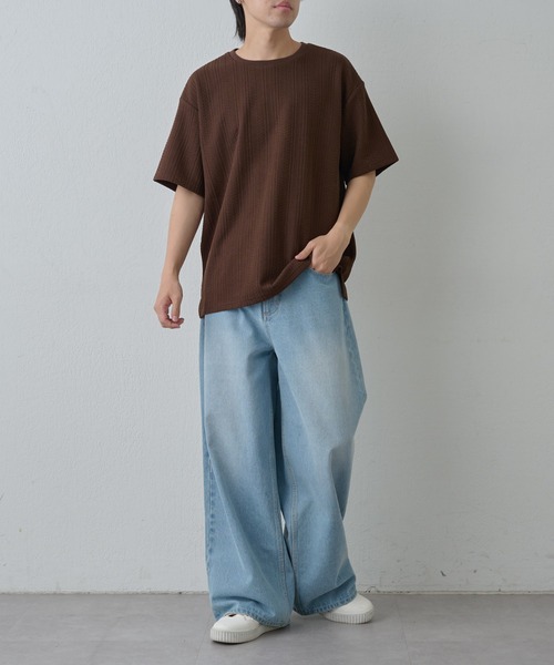 COLONY 2139(コロニートゥーワンスリーナイン)の「ケーブルジャガードTEE(Tシャツ/カットソー・メンズ・ブラック/ホワイト/ブラウン・MEDIUM/LARGE)」の12枚目の写真