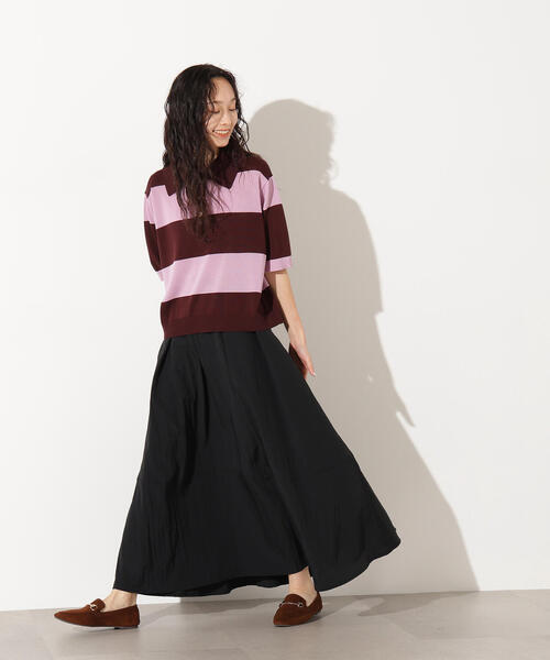 N.（N. Natural Beauty Basic）（エヌエヌナチュラルビューティーベーシック）の「ボーダーポロニット（ポロシャツ・レディース・ブラウン系その他/ブルー系その他/グレー系その他・MEDIUM）」の20枚目の写真