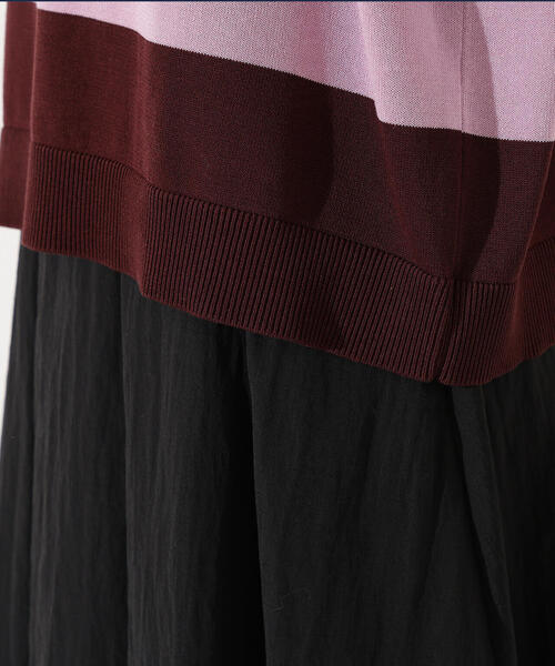 N.（N. Natural Beauty Basic）（エヌエヌナチュラルビューティーベーシック）の「ボーダーポロニット（ポロシャツ・レディース・ブラウン系その他/ブルー系その他/グレー系その他・MEDIUM）」の11枚目の写真