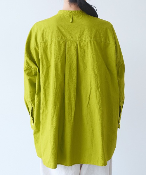 yuni（ユニ　）の「△コットンキャッチワッシャー　ワイドブラウス（シャツ/ブラウス・レディース・ホワイト/ブラック/ダークブラウン/イエロー/ブルー/ライラック/パープル系その他/ピンク・FREE）」の16枚目の写真