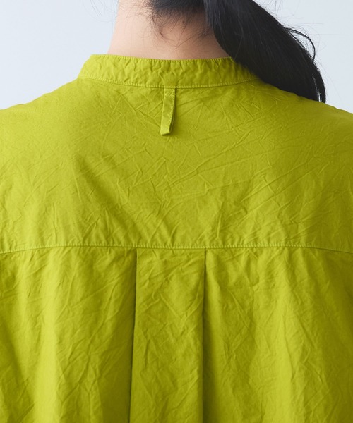 yuni（ユニ　）の「△コットンキャッチワッシャー　ワイドブラウス（シャツ/ブラウス・レディース・ホワイト/ブラック/ダークブラウン/イエロー/ブルー/ライラック/パープル系その他/ピンク・FREE）」の13枚目の写真