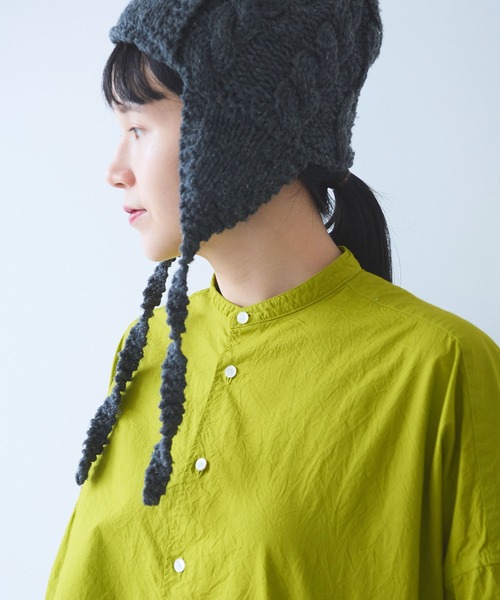 yuni（ユニ　）の「△コットンキャッチワッシャー　ワイドブラウス（シャツ/ブラウス・レディース・ホワイト/ブラック/ダークブラウン/イエロー/ブルー/ライラック/パープル系その他/ピンク・FREE）」の19枚目の写真