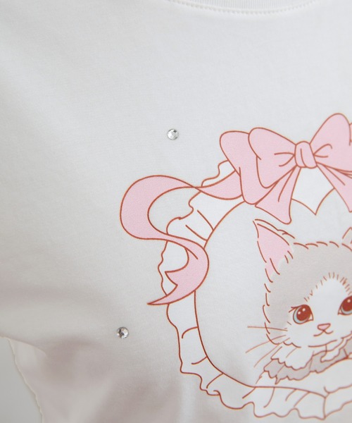 PriCHOU(プリシュ)の「Logo print Cropped T-Shirt/ロゴプリントクロップドTシャツ(Tシャツ/カットソー・レディース・ピンク/ホワイト/ブラック・FREE)」の18枚目の写真