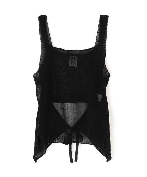 BEAVER（ビーバー）の「B omnivore/ビーオムニボー　ギマコットン変形ジレ（タンクトップ・レディース・ブラック・F）」の9枚目の写真