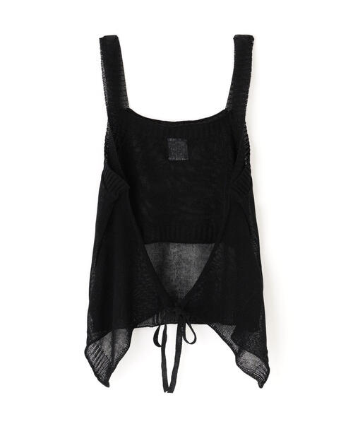 BEAVER（ビーバー）の「B omnivore/ビーオムニボー　ギマコットン変形ジレ（タンクトップ・レディース・ブラック・F）」の10枚目の写真