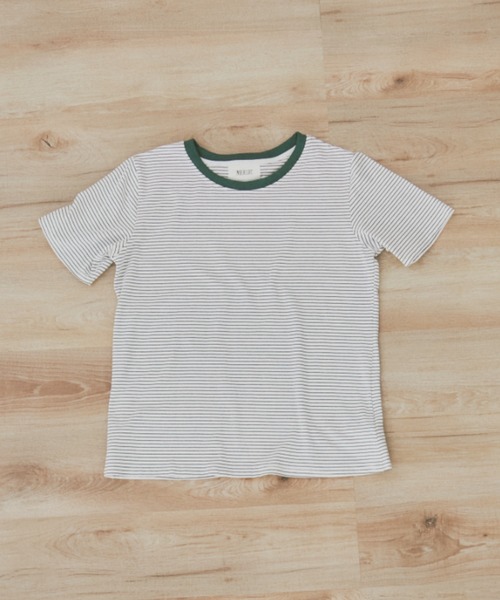 MERLOT(メルロー)の「ベーシックボーダーリンガーT(Tシャツ/カットソー・レディース・グリーン/レッド/ブラック・FREE)」の17枚目の写真