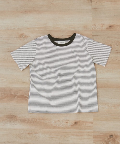 MERLOT(メルロー)の「ベーシックボーダーリンガーT(Tシャツ/カットソー・レディース・グリーン/レッド/ブラック・FREE)」の16枚目の写真