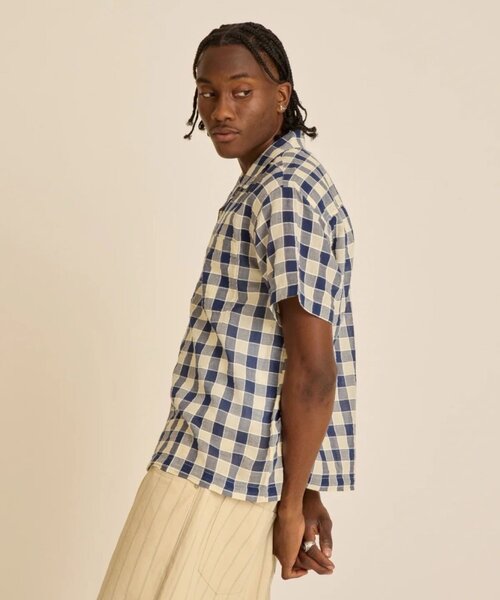 OBEY（オベイ）の「【OBEY】 WELDON WOVEN SHORT SLEEVE SHIRT（シャツ/ブラウス・メンズ・ネイビー/グリーン・MEDIUM/LARGE）」の7枚目の写真