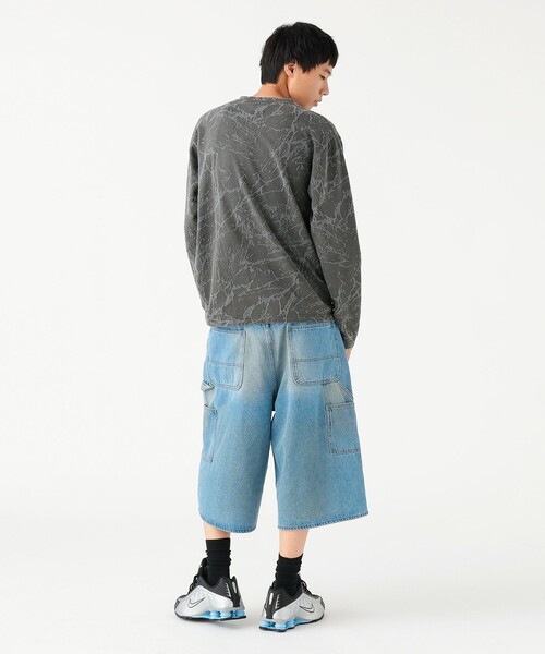 BEAMS（ビームス）の「リラックスフィット スプラッシュジャカード ロングスリーブ Tシャツ（Tシャツ/カットソー・メンズ・セージグリーン/ブラック・S/M/L/XL）」の4枚目の写真