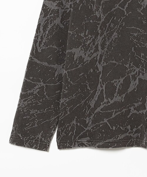 BEAMS（ビームス）の「リラックスフィット スプラッシュジャカード ロングスリーブ Tシャツ（Tシャツ/カットソー・メンズ・セージグリーン/ブラック・S/M/L/XL）」の7枚目の写真