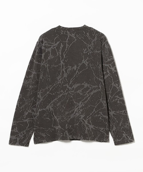 BEAMS（ビームス）の「リラックスフィット スプラッシュジャカード ロングスリーブ Tシャツ（Tシャツ/カットソー・メンズ・セージグリーン/ブラック・S/M/L/XL）」の8枚目の写真