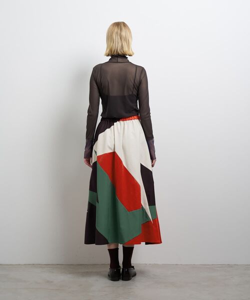 LANVIN en Bleu（ランバンオンブルー）の「LES MOUETTESフレアスカート（スカート・レディース・グリーン・38/36）」の4枚目の写真