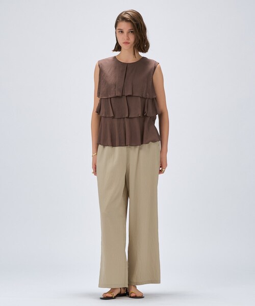 cloenc(クロエンス)の「【セットアップ/手洗い可】ストライプイージーパンツ(その他パンツ・レディース・アイボリー系2/ブラック系2/ベージュ系その他6・02/01/03)」の14枚目の写真