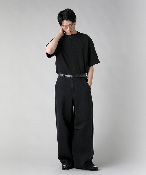 EPIC(エピック)の「ワイドバギーダーツデニムパンツ(デニムパンツ・メンズ・ブラック/ブラック系・S/M/L/XL)」の18枚目の写真