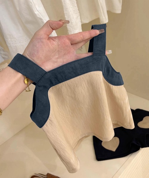 aimoha（アイモハ）の「【-aimoha-KIDS-】キッズ　ハートポケット配色セットアップ (SS)（セットアップ・キッズ・ネイビー・130/120/110/100/90/80）」の10枚目の写真