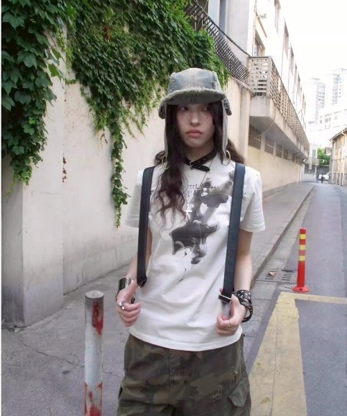 UP START(アップスタート)の「【LAMPOON】ギタープリントカットソー(Tシャツ/カットソー・レディース・ホワイト・SMALL/MEDIUM/LARGE)」の8枚目の写真