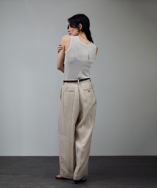 SALON adam et rope'(サロン アダム エ ロペ)の「【WEB限定】ラメリブタンク(タンクトップ・レディース・ブラック/グレー/オフホワイト・FREE)」の14枚目の写真