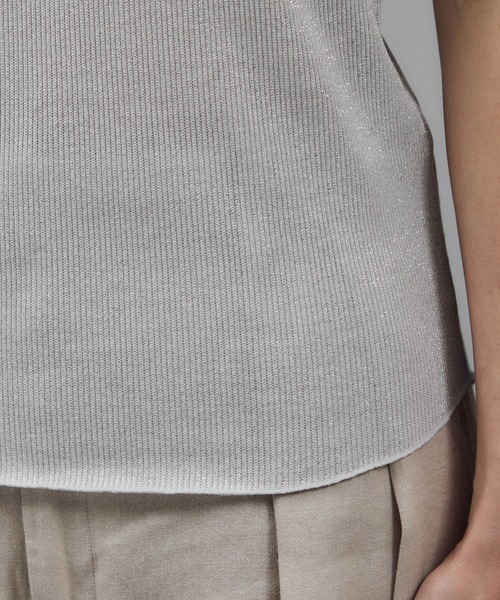 SALON adam et rope'(サロン アダム エ ロペ)の「【WEB限定】ラメリブタンク(タンクトップ・レディース・ブラック/グレー/オフホワイト・FREE)」の22枚目の写真