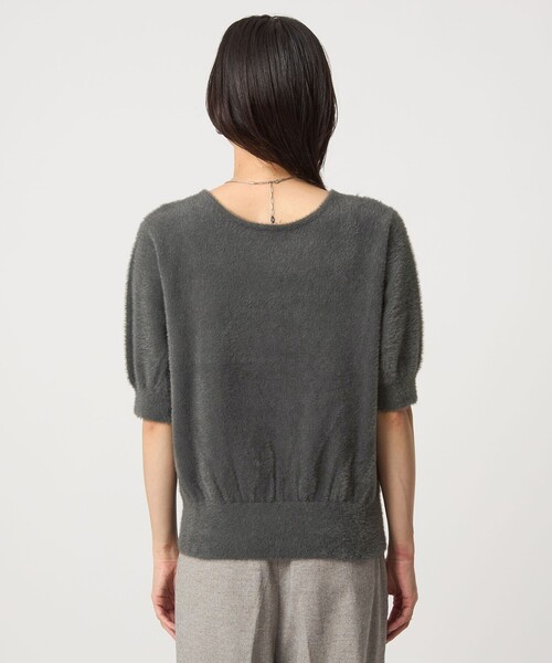 セール】フラッフフェザー 2WAY ショートスリーブ ニット プルオーバー