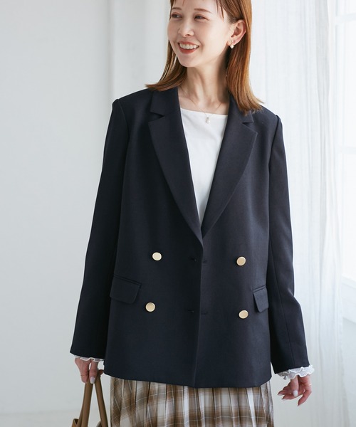 WEB限定・ミドル丈】レディハンサムシリーズ ウールライク金ボタン