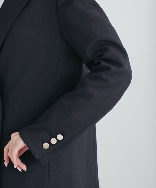 WEB限定・ミドル丈】レディハンサムシリーズ ウールライク金ボタン