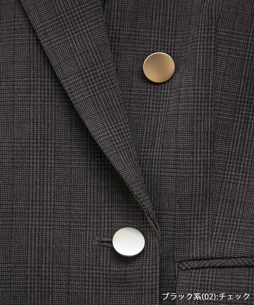ROPE' PICNIC（ロペピクニック）の「【WEB限定・ミドル丈】レディハンサムシリーズ ウールライク金ボタンジャケット(半裏地)/通勤対応（テーラードジャケット・レディース・ブラック系その他/グレー/ネイビー/ライトグレー/ベージュ系その他2・M/L）」の14枚目の写真