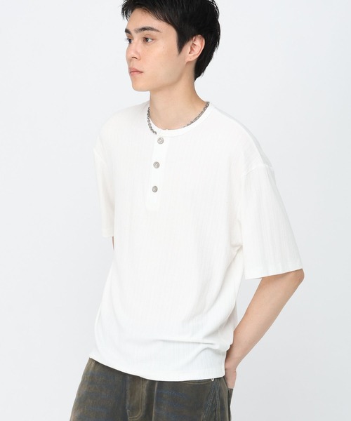 3.3 Field Trip （3.3フィールドトリップ）の「3.3 Field Trip／ヘンリールーズＴシャツ（Tシャツ/カットソー・メンズ・ホワイト/ブラウン/ブラック・MEDIUM/LARGE）」の10枚目の写真