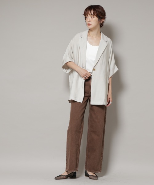 upperhights(アッパーハイツ)の「upper hights/THE NIECE MID-RISE ブラウン(デニムパンツ・レディース・ブラウン・22/23/24)」の14枚目の写真