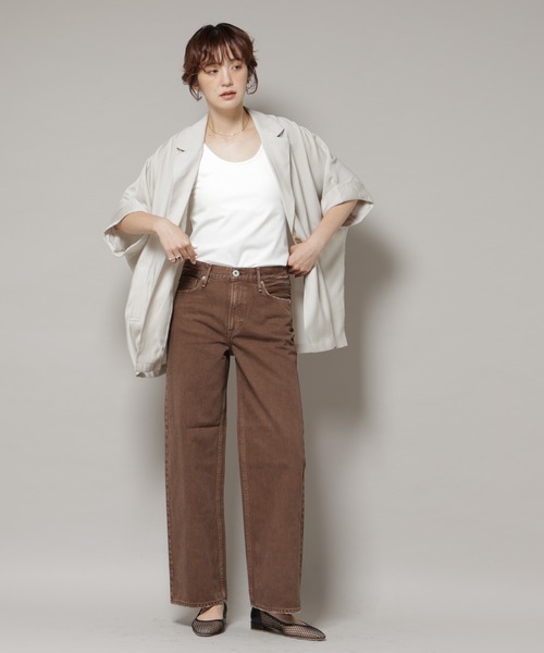 upperhights(アッパーハイツ)の「upper hights/THE NIECE MID-RISE ブラウン(デニムパンツ・レディース・ブラウン・22/23/24)」の3枚目の写真