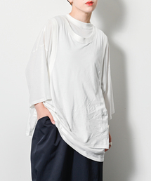 シティショップ CITYSHOP 24AW 半袖カットソー 24-070-042-9050-3-0 ホワイト サイズ：FREE CITYSHOP(シティショップ) 24AW半袖カットソー24-070-042-9050-3