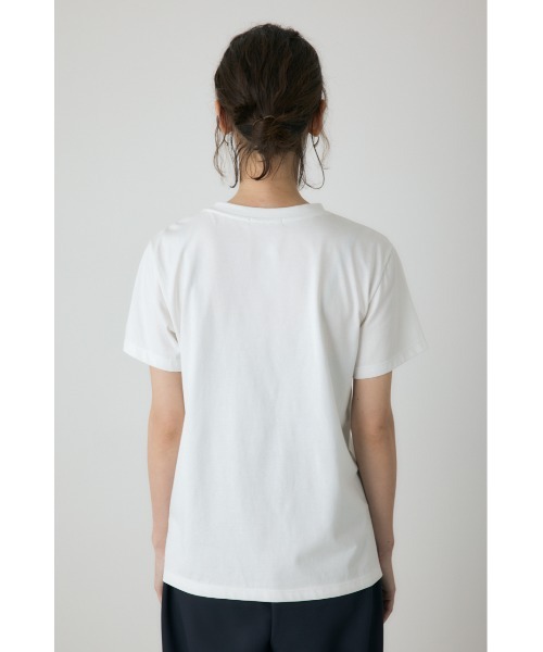 crie conforto(クリーコンフォルト)の「ノットリボンTシャツ(Tシャツ/カットソー・レディース・パープル/オフホワイト/ブラック・FREE)」の7枚目の写真