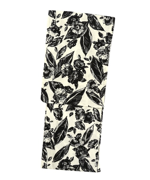 レディース　浴衣 レディース 女性浴衣 2点セット(綿浴衣+しわ兵児帯) Fサイズ シンプルライフ