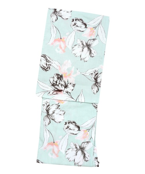 レディース　浴衣 レディース 女性浴衣 2点セット(綿浴衣+しわ兵児帯) Fサイズ シンプルライフ