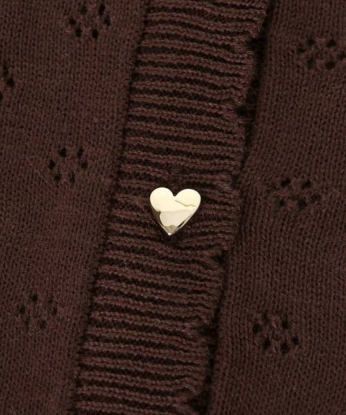 MAJESTIC LEGON（マジェスティックレゴン）の「キャミセットフラワーアイレットクルーカーデ（カーディガン/ボレロ・レディース・アイボリー/ネイビー/レッド/ブラウン・MEDIUM）」の5枚目の写真