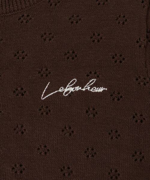 MAJESTIC LEGON（マジェスティックレゴン）の「キャミセットフラワーアイレットクルーカーデ（カーディガン/ボレロ・レディース・アイボリー/ネイビー/レッド/ブラウン・MEDIUM）」の7枚目の写真