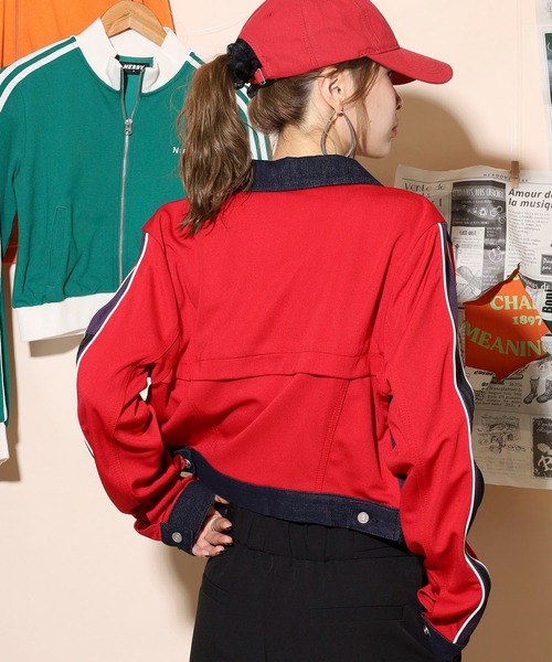 セール】デニムミックストラックトップ（ジャージ）｜NERDY（ノルディ