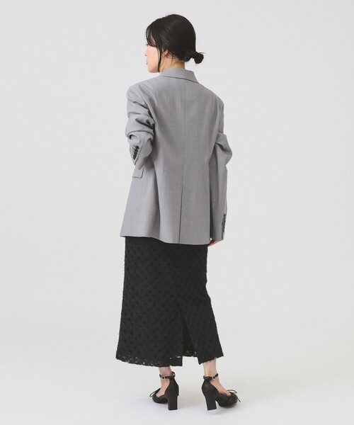 Ray BEAMS(レイビームス)の「RBS / ヘリンボーン 2ボタン ジャケット(テーラードジャケット・レディース・シルバー/ダークブラウン・0/1)」の4枚目の写真